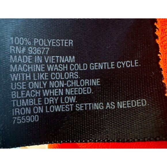 Worthington Orange Sleeveless Top with Tie Neck In Back - Picture 6 of 6